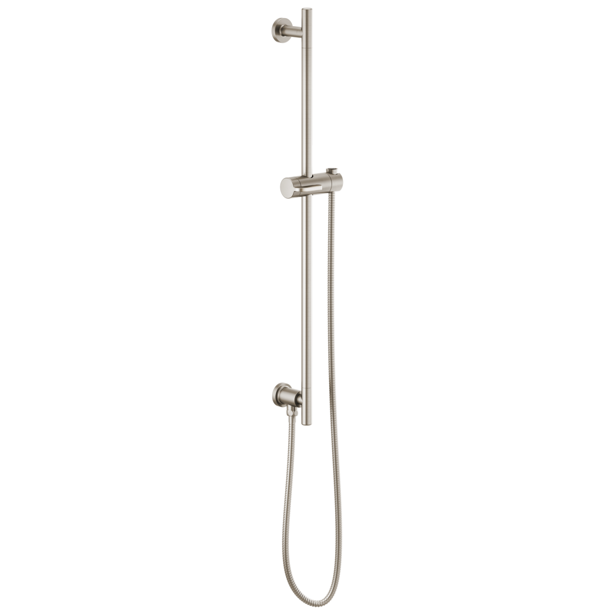 BRIZO Essential Shower Linear Round Slide Bar With Hose — Luxe Nickel