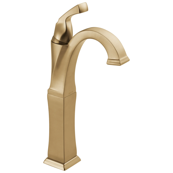 DELTA Dryden Single Handle Vessel Bathroom Faucet — Champagne Bronze