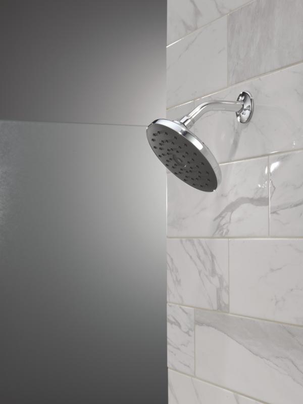 DELTA Universal Showering Components PivotPro Raincan Shower Head with TouchClean Spray Face — Chrome
