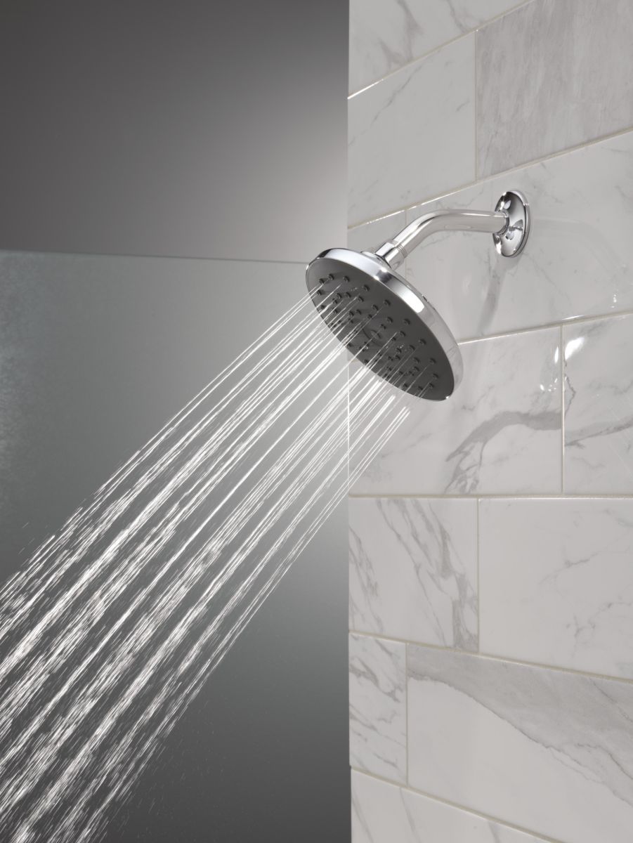 DELTA Universal Showering Components PivotPro Raincan Shower Head with TouchClean Spray Face — Chrome