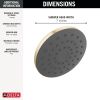 DELTA Universal Showering Components PivotPro Raincan Shower Head with TouchClean Spray Face — Champagne Bronze