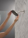 DELTA Universal Showering Components PivotPro Raincan Shower Head with TouchClean Spray Face — Spotshield Brushed Nickel