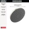DELTA Universal Showering Components PivotPro Raincan Shower Head with TouchClean Spray Face — Spotshield Brushed Nickel