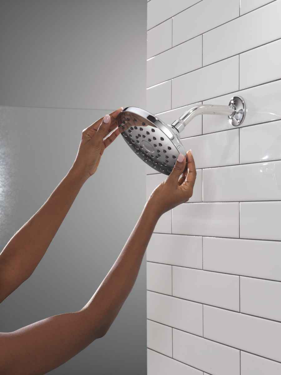 DELTA Universal Showering Components PivotPro Raincan Shower Head — Chrome