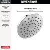 DELTA Universal Showering Components PivotPro Raincan Shower Head — Chrome