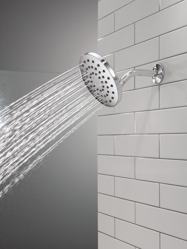 DELTA Universal Showering Components PivotPro Raincan Shower Head — Chrome