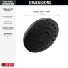 DELTA Universal Showering Components PivotPro Raincan Shower Head — Matte Black
