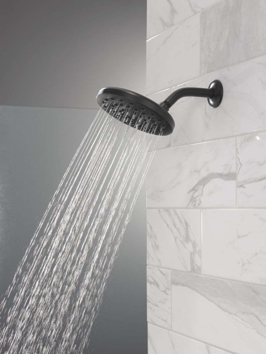 DELTA Universal Showering Components PivotPro Raincan Shower Head — Matte Black