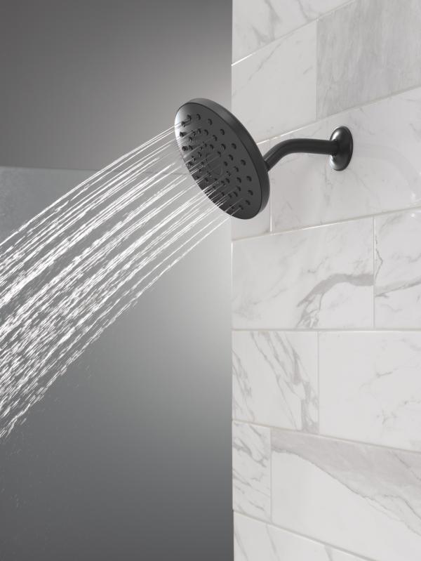 DELTA Universal Showering Components PivotPro Raincan Shower Head — Matte Black