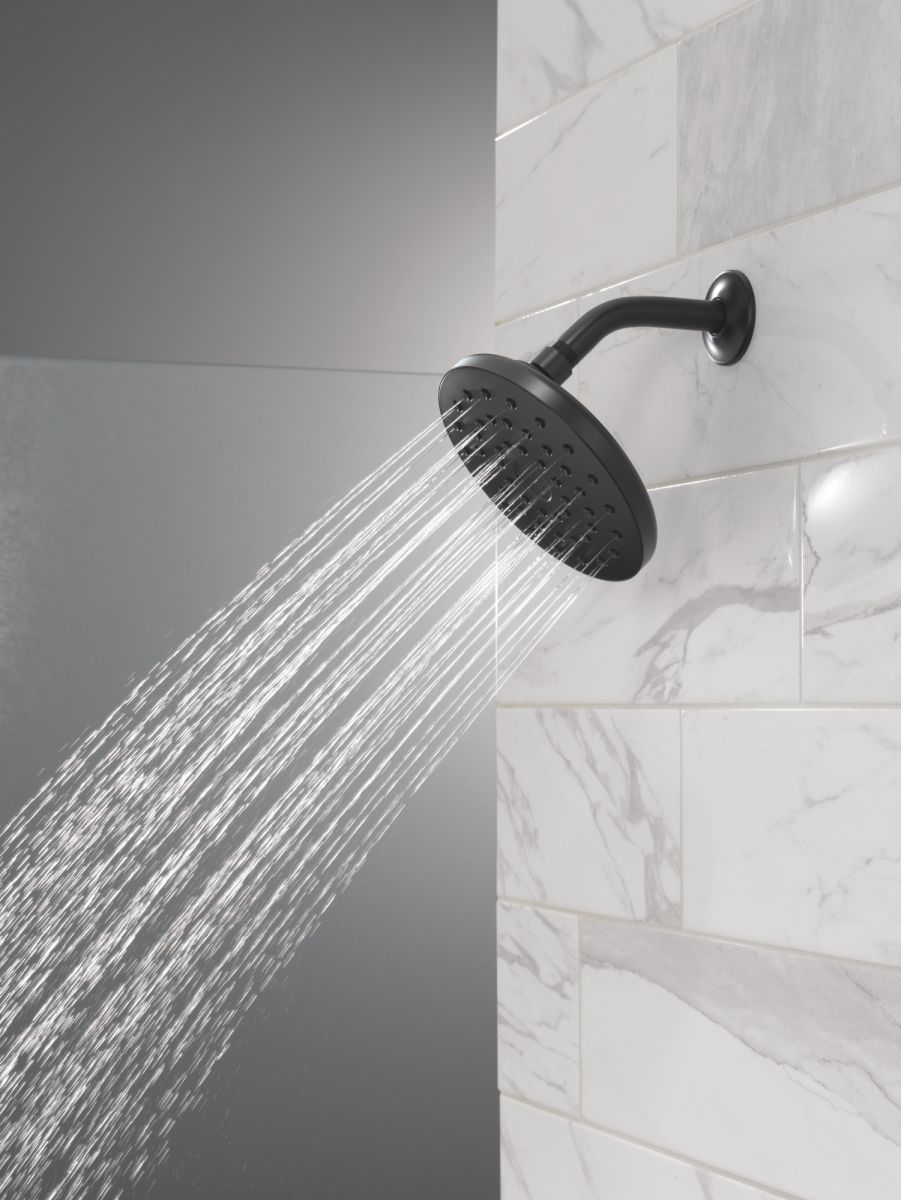 DELTA Universal Showering Components PivotPro Raincan Shower Head — Matte Black