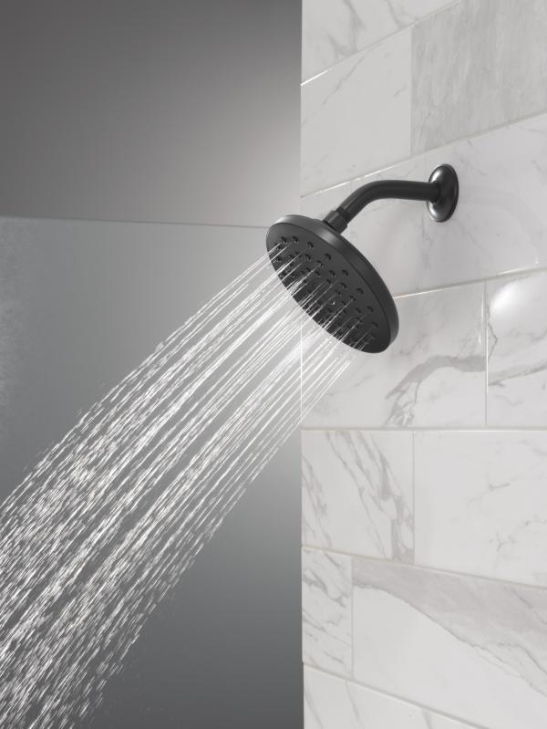 DELTA Universal Showering Components PivotPro Raincan Shower Head — Matte Black