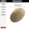 DELTA Universal Showering Components PivotPro Raincan Shower Head — Champagne Bronze