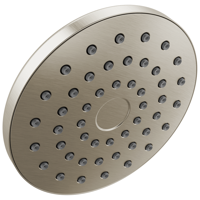 DELTA Universal Showering Components PivotPro Raincan Shower Head — Spotshield Brushed Nickel