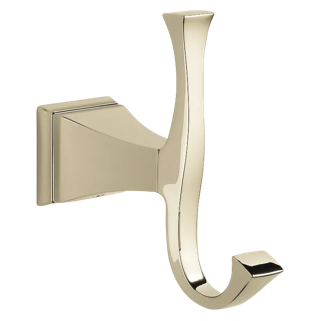 DELTA Dryden Double Robe Hook — Polished Nickel