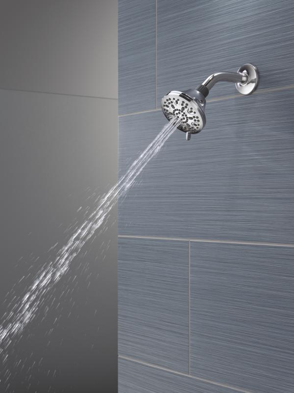 DELTA Universal Showering Components 3-Setting Shower Head, 2-Pack — Chrome