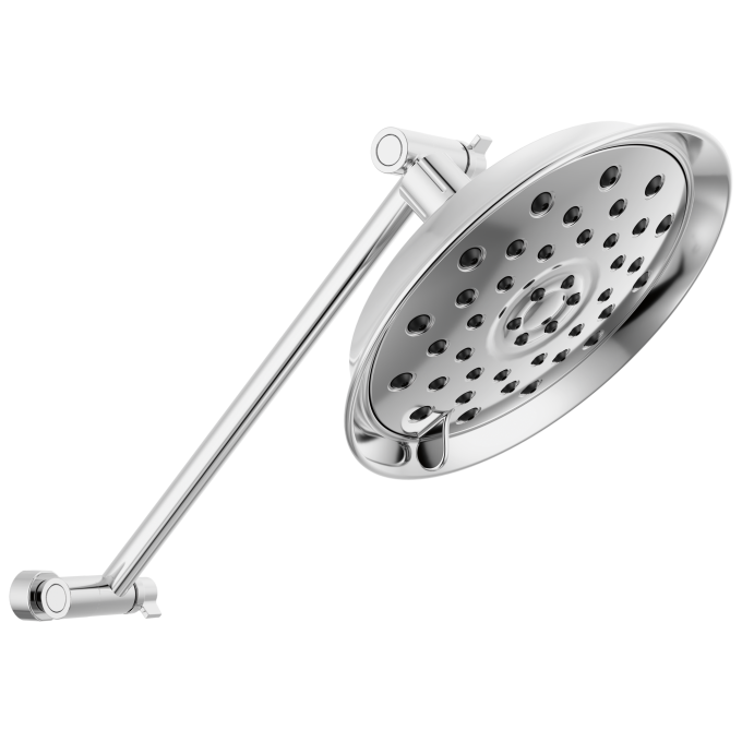DELTA Universal Showering Components Bell Shower Head with Adjustable Arm Extender — Chrome