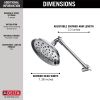 DELTA Universal Showering Components Bell Shower Head with Adjustable Arm Extender — Chrome