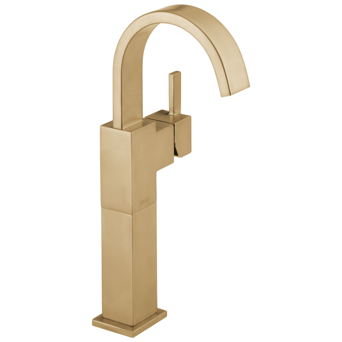 DELTA Vero Single Handle Vessel Bathroom Faucet — Champagne Bronze