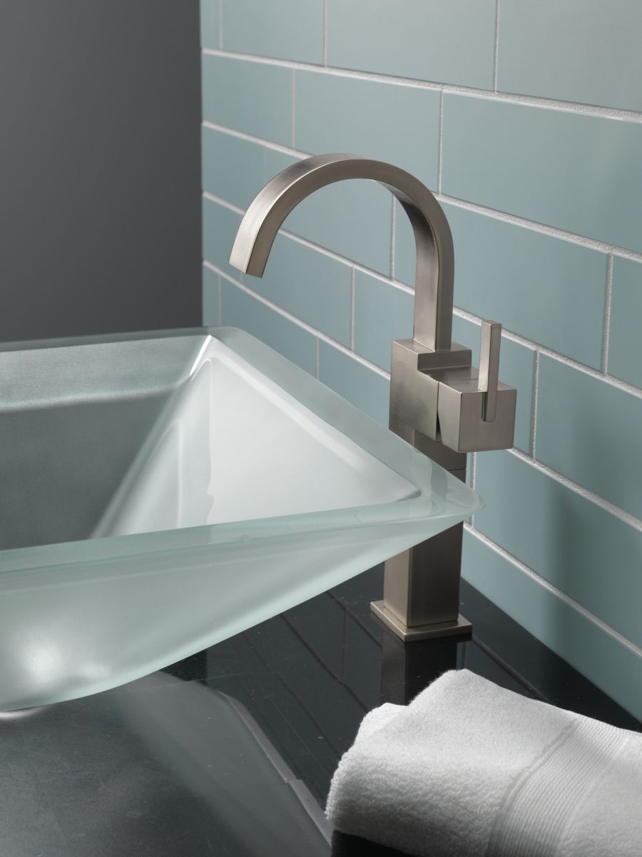 DELTA Vero Single Handle Vessel Bathroom Faucet — Stainless