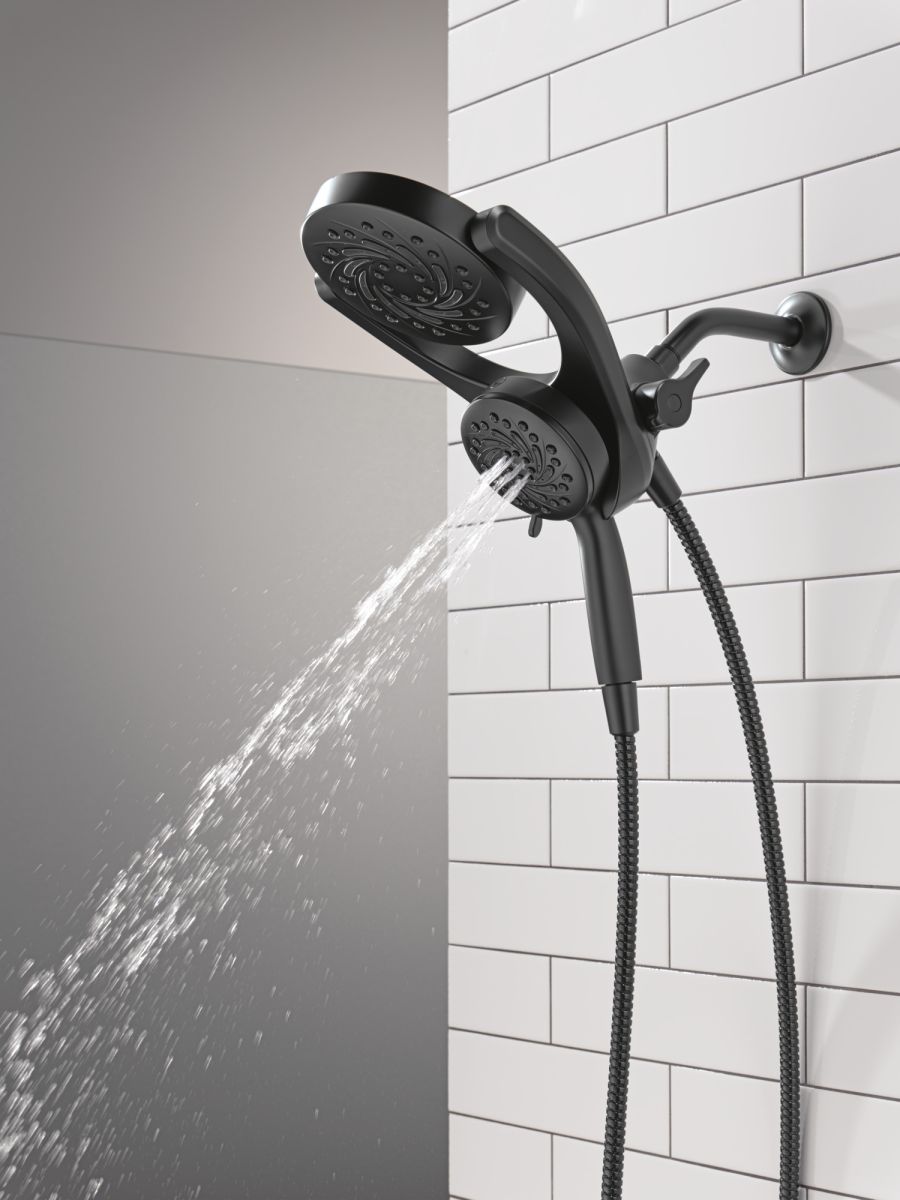 DELTA Universal Showering Components 5-Setting HydroRain with ProClean — Matte Black