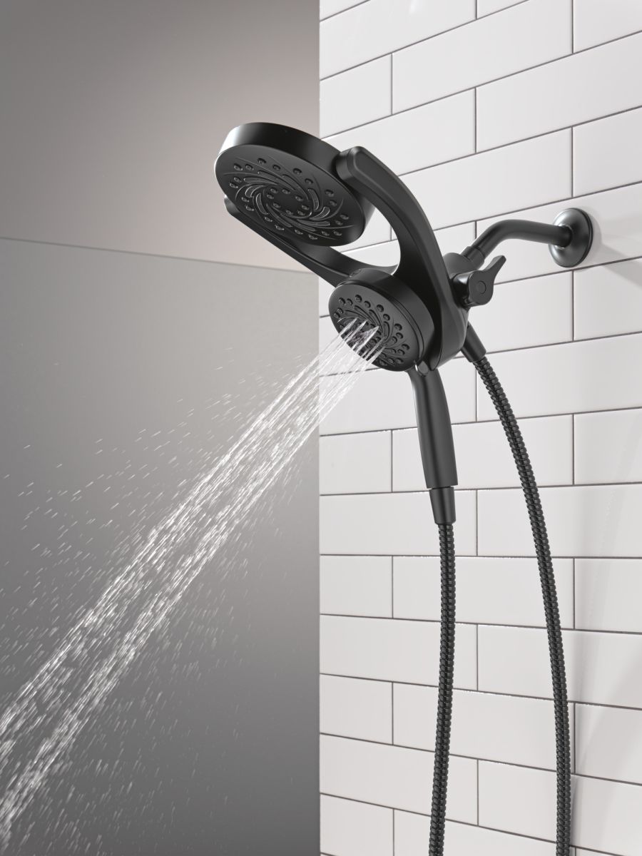 DELTA Universal Showering Components 5-Setting HydroRain with ProClean — Matte Black