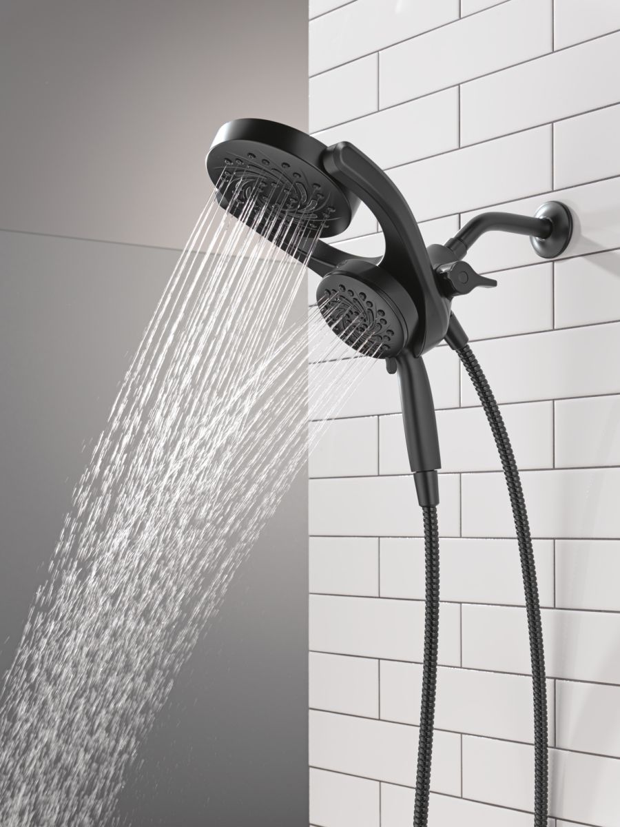 DELTA Universal Showering Components 5-Setting HydroRain with ProClean — Matte Black