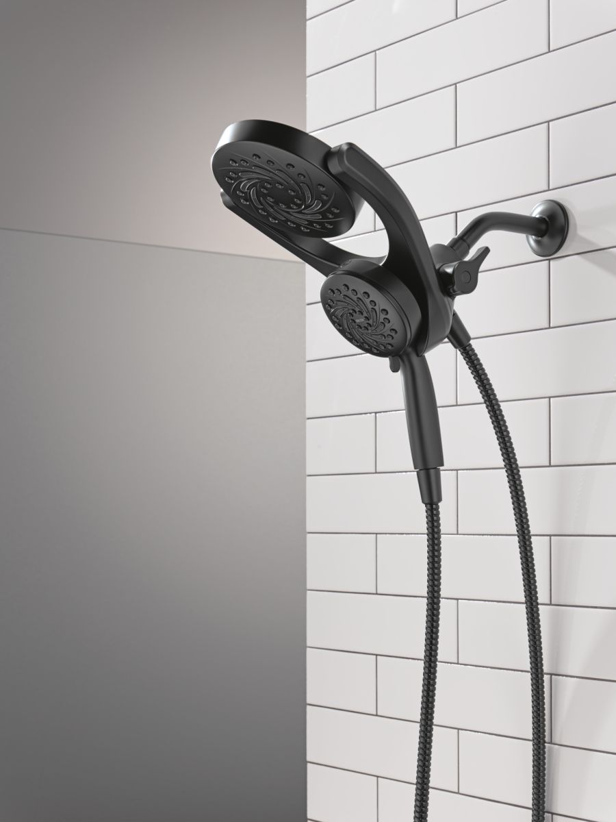 DELTA Universal Showering Components 5-Setting HydroRain with ProClean — Matte Black