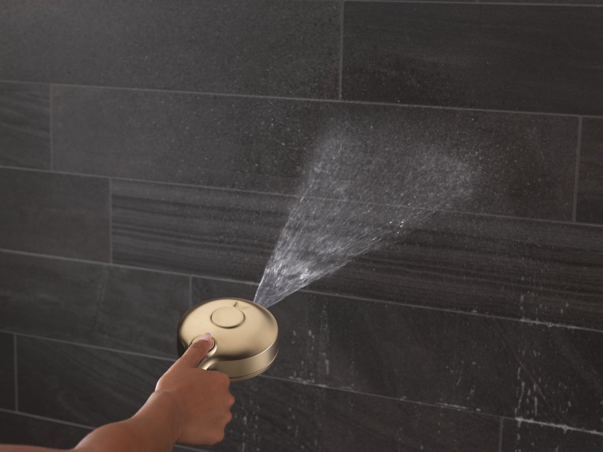 DELTA Universal Showering Components 5-Setting HydroRain with ProClean — Champagne Bronze
