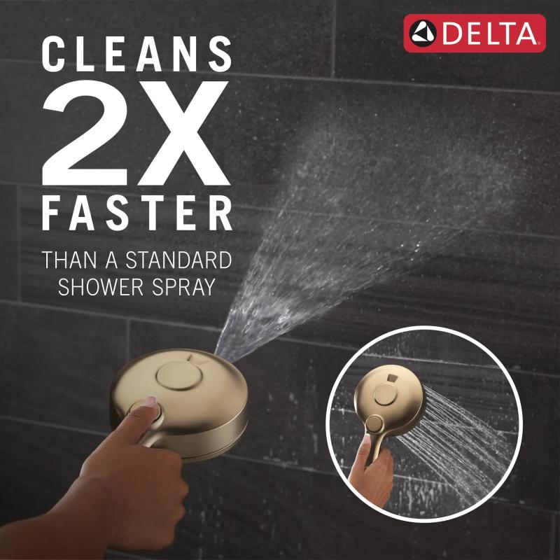 DELTA Universal Showering Components 5-Setting HydroRain with ProClean — Champagne Bronze