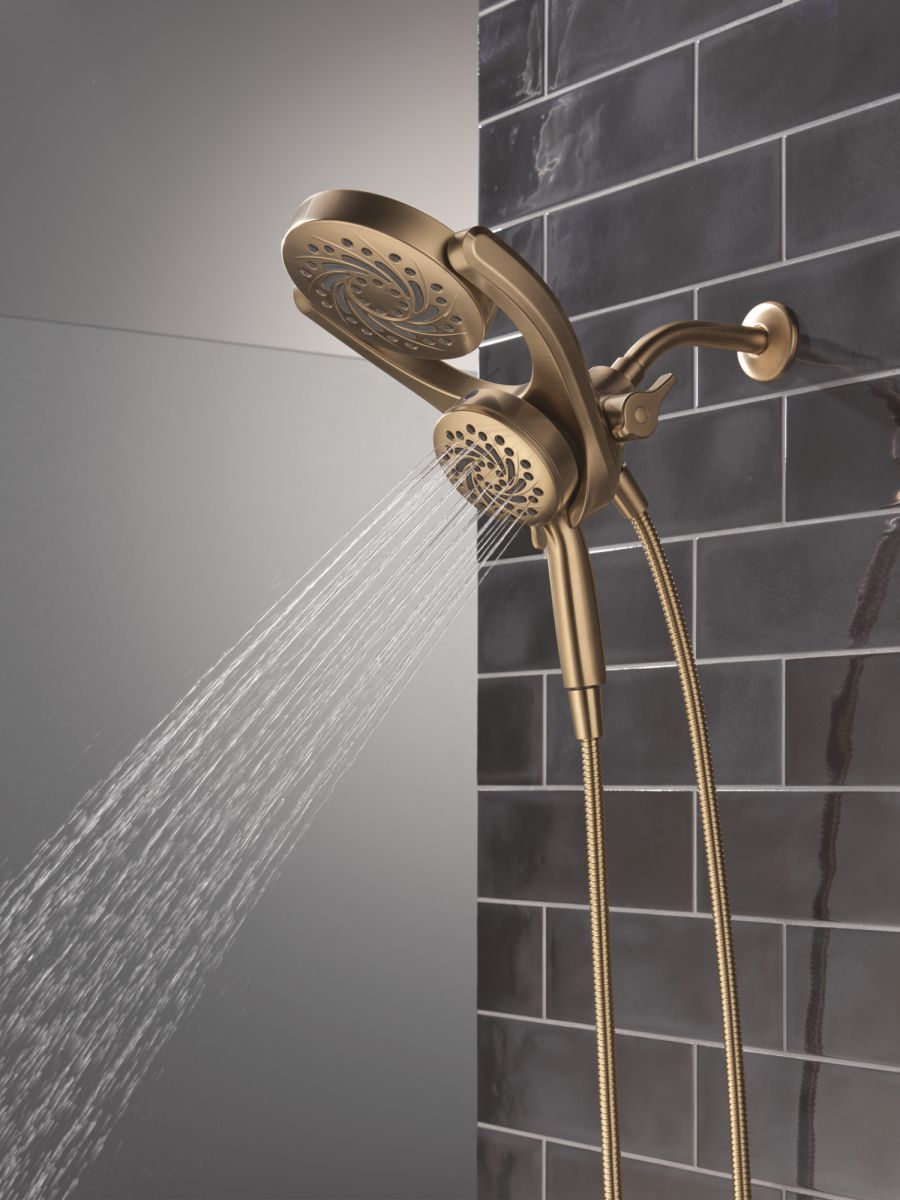 DELTA Universal Showering Components 5-Setting HydroRain with ProClean — Champagne Bronze