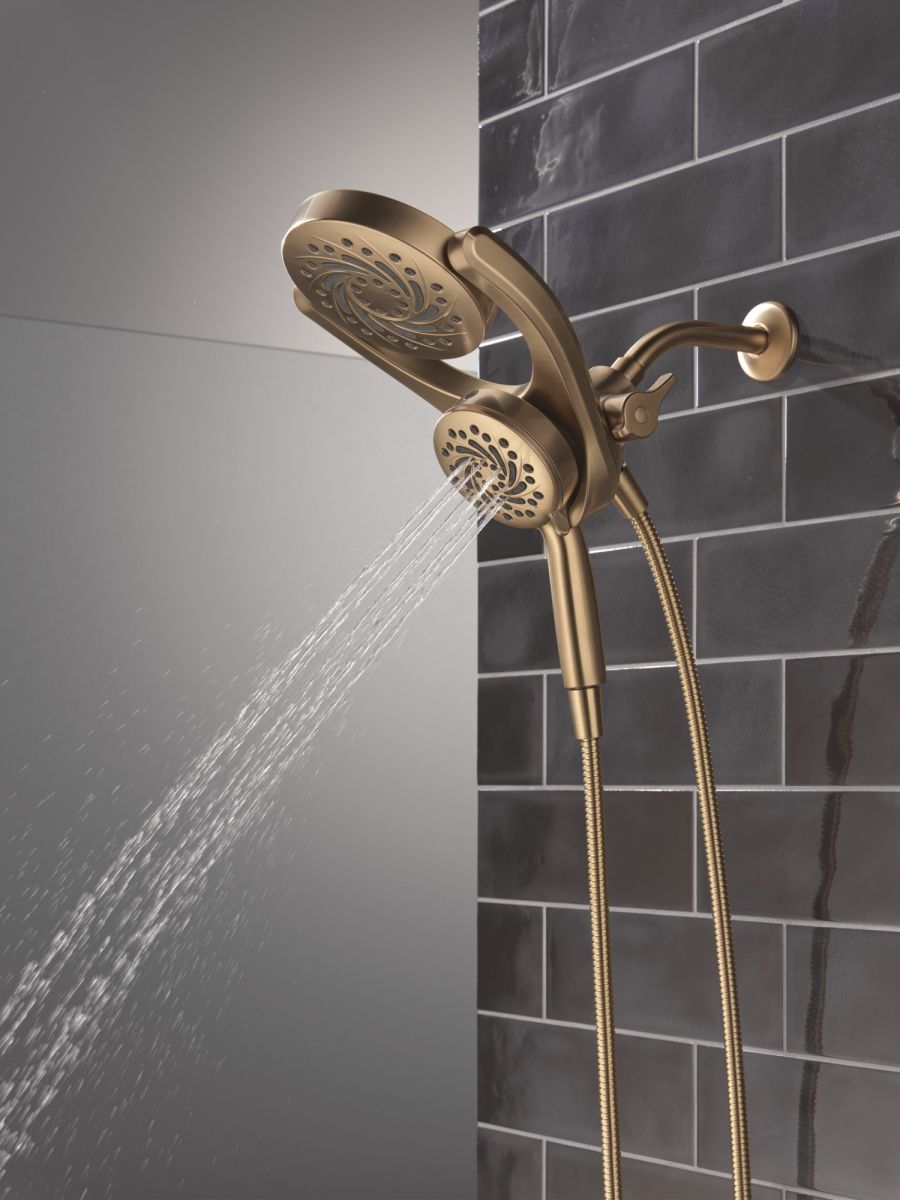DELTA Universal Showering Components 5-Setting HydroRain with ProClean — Champagne Bronze