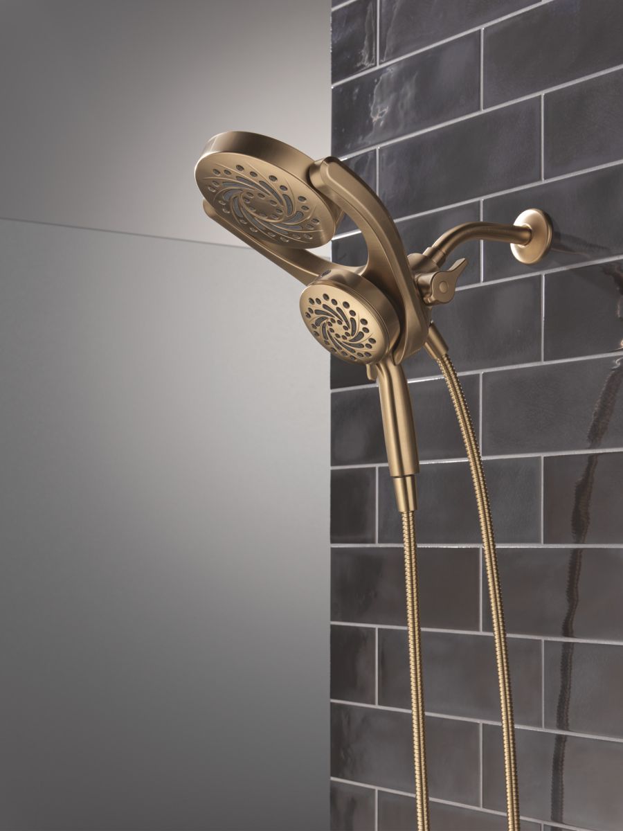 DELTA Universal Showering Components 5-Setting HydroRain with ProClean — Champagne Bronze
