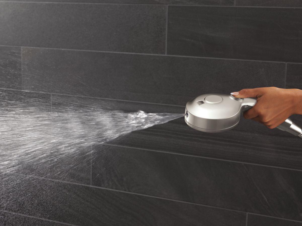 DELTA Universal Showering Components 5-Setting HydroRain with ProClean — Spotshield Brushed Nickel