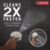 DELTA Universal Showering Components 5-Setting HydroRain with ProClean — Spotshield Brushed Nickel