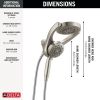 DELTA Universal Showering Components 5-Setting HydroRain with ProClean — Spotshield Brushed Nickel