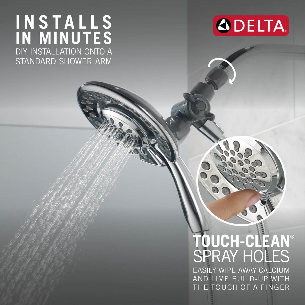 DELTA Universal Showering Components 4-Setting In2ition — Chrome