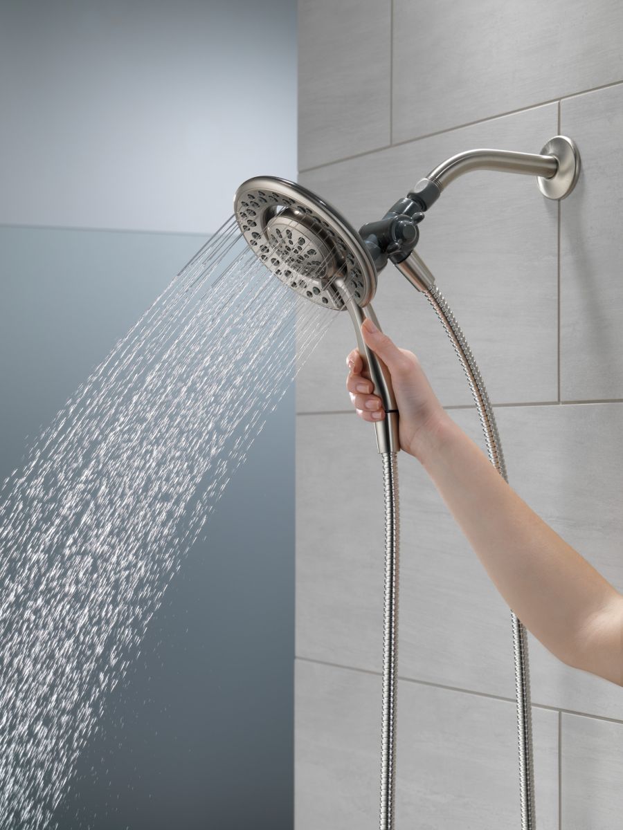 DELTA Universal Showering Components 4-Setting In2ition — Spotshield Brushed Nickel