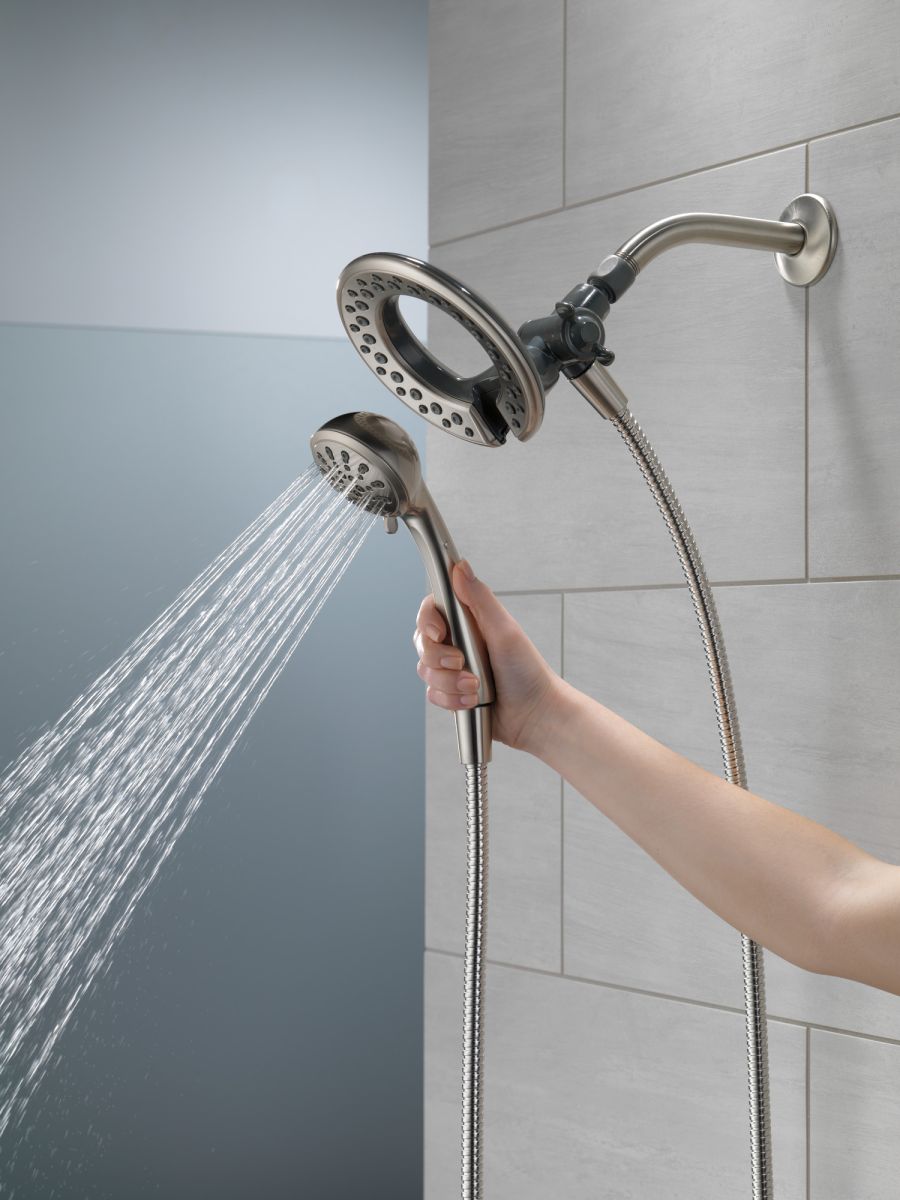 DELTA Universal Showering Components 4-Setting In2ition — Spotshield Brushed Nickel