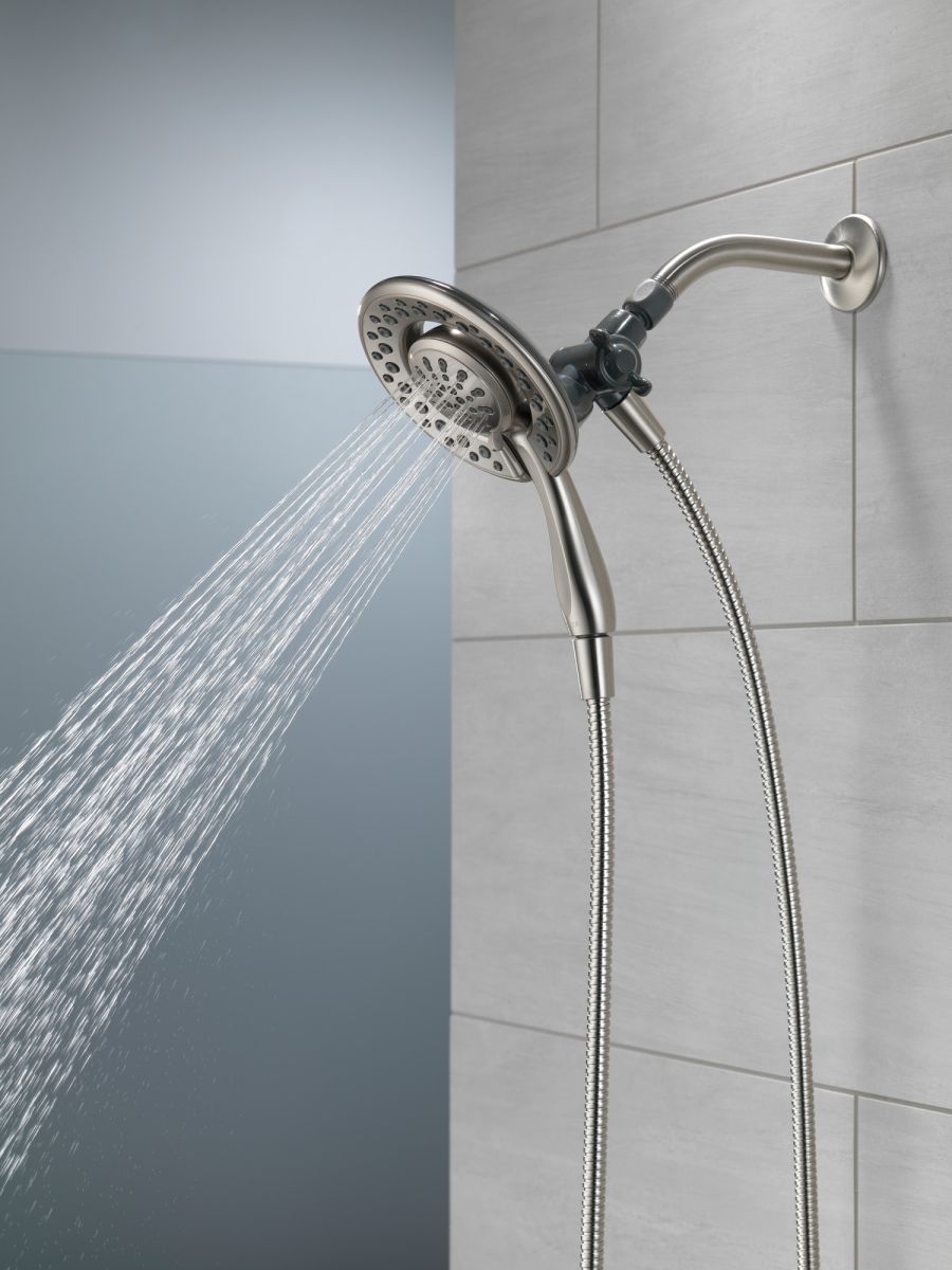 DELTA Universal Showering Components 4-Setting In2ition — Spotshield Brushed Nickel