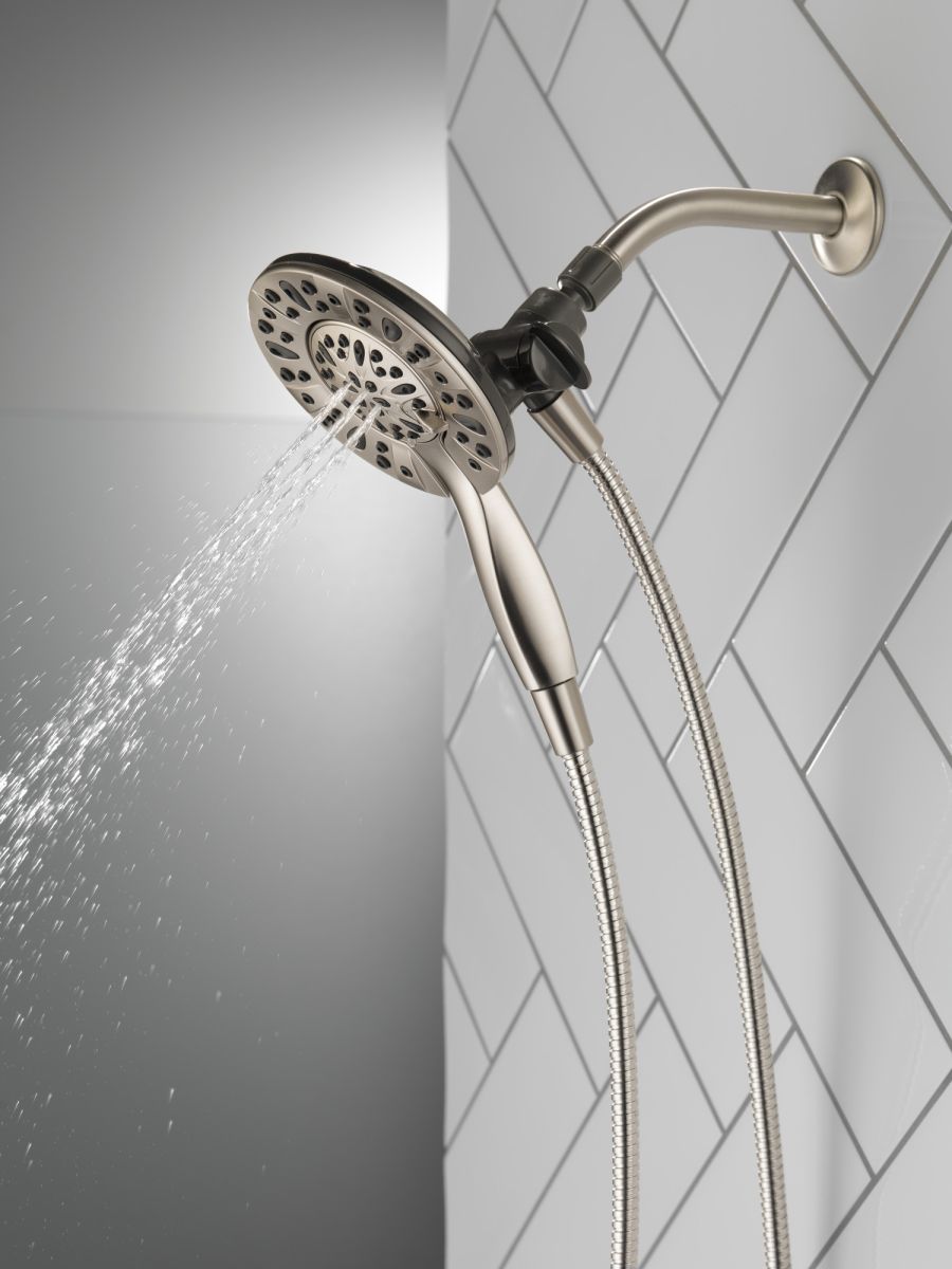 DELTA Universal Showering Components In2ition 4-Setting Two-in-One Shower — Spotshield Brushed Nickel