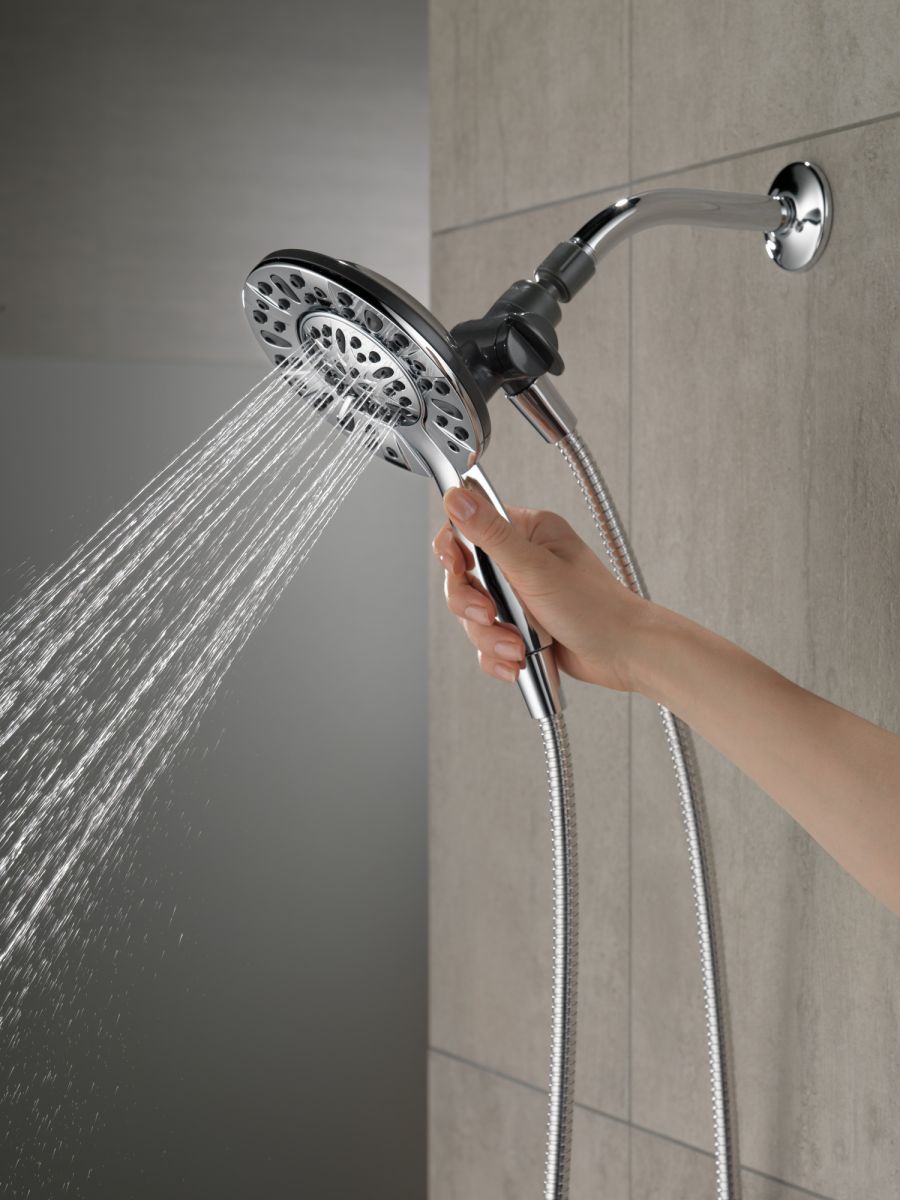 DELTA Universal Showering Components In2ition 4-Setting Two-in-One Shower — Chrome