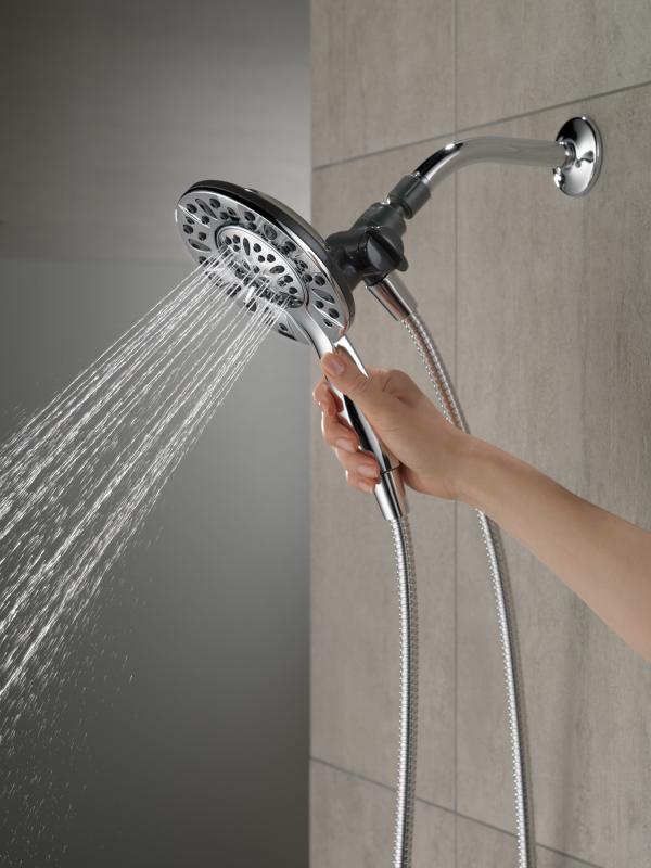 DELTA Universal Showering Components In2ition 4-Setting Two-in-One Shower — Chrome