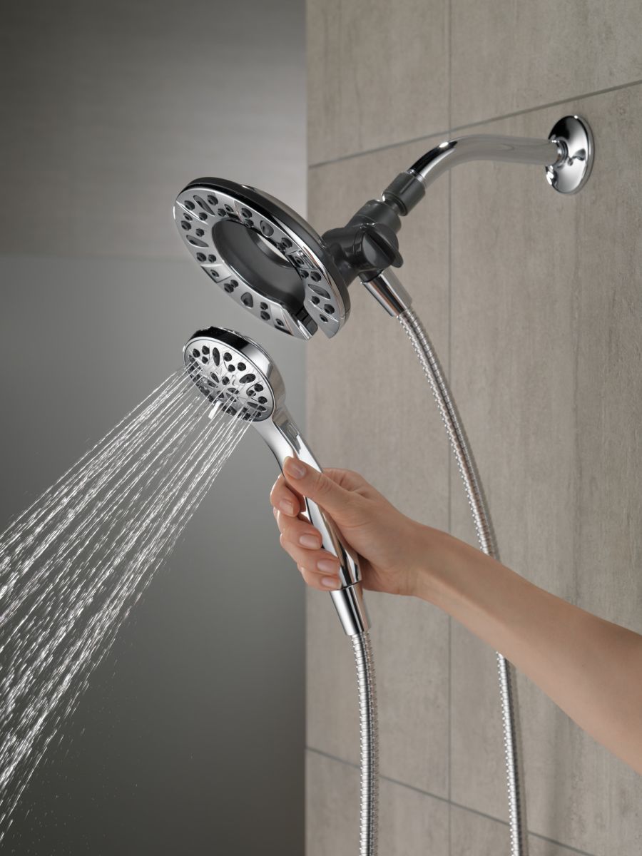 DELTA Universal Showering Components In2ition 4-Setting Two-in-One Shower — Chrome