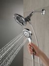 DELTA Universal Showering Components In2ition 4-Setting Two-in-One Shower — Chrome