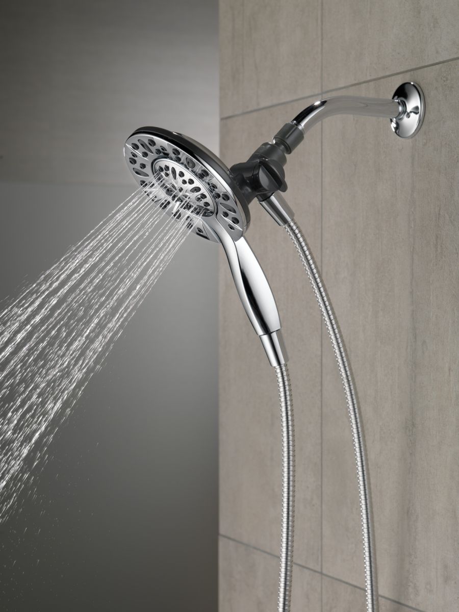DELTA Universal Showering Components In2ition 4-Setting Two-in-One Shower — Chrome