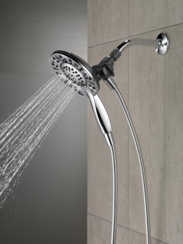 DELTA Universal Showering Components In2ition 4-Setting Two-in-One Shower — Chrome
