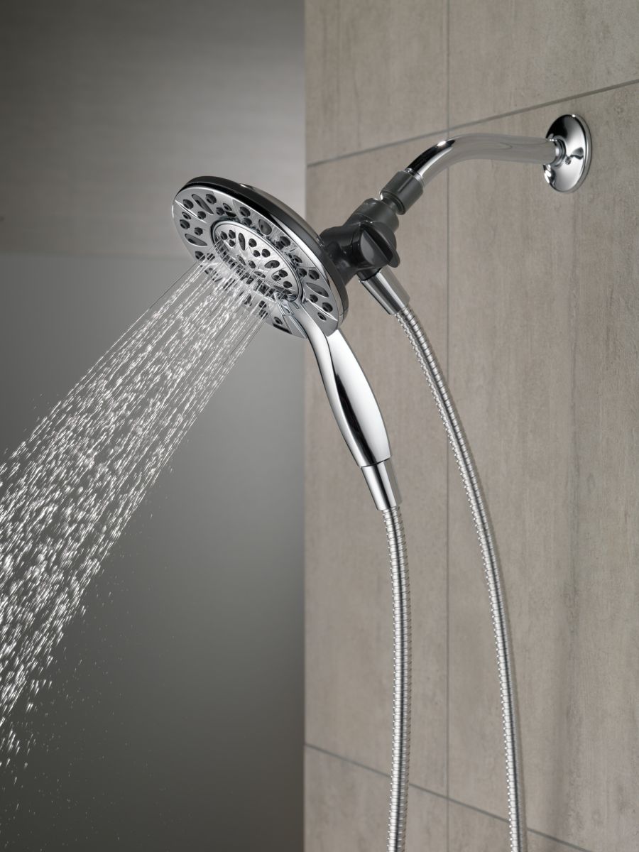 DELTA Universal Showering Components In2ition 4-Setting Two-in-One Shower — Chrome