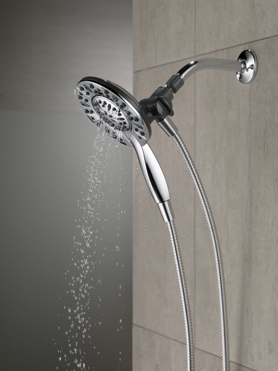 DELTA Universal Showering Components In2ition 4-Setting Two-in-One Shower — Chrome