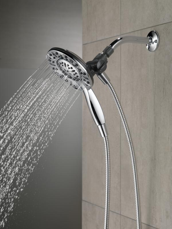 DELTA Universal Showering Components In2ition 4-Setting Two-in-One Shower — Chrome