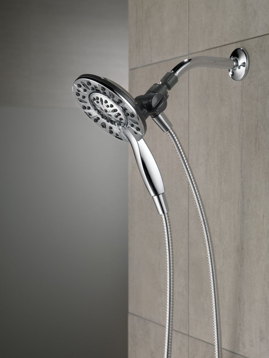 DELTA Universal Showering Components In2ition 4-Setting Two-in-One Shower — Chrome